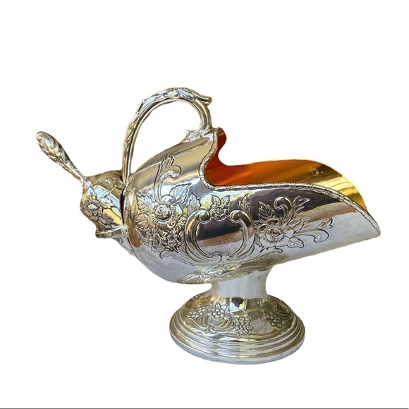 Vintage Raimond Sugar Scuttle with Scoop Silver plate with Zinc Alloy Lining - Picture 3 of 7
